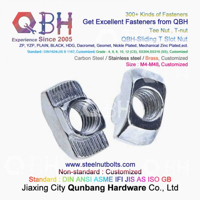 QBH 4040 시리즈 산업적 알루미늄 라멘 구조 Ｔ 햄머식 t홈 너트 미끄러져 움직이는 T-핵심 1
