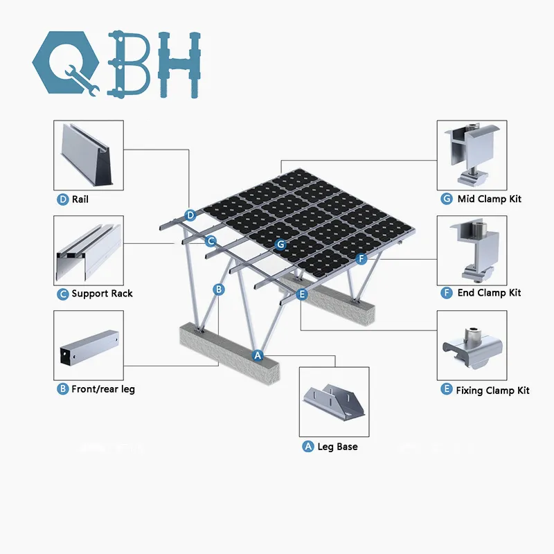 브라켓 HDG 나선 접지 지면 볼트 나사 태양광 발전 PV 패널 장착 시스템 0