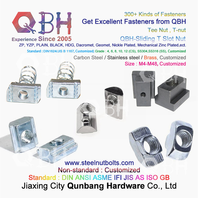 QBH 4040 시리즈 산업적 알루미늄 라멘 구조 Ｔ 햄머식 t홈 너트 미끄러져 움직이는 T-핵심 3